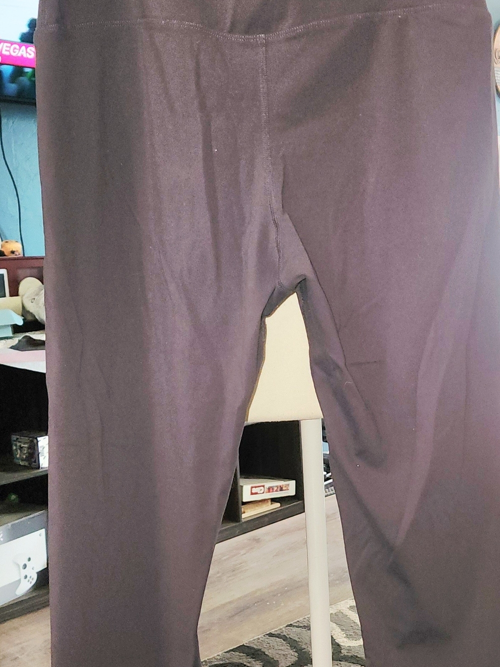 Women's Black High-Rise Stretch Leggings Maternity Sz Medium